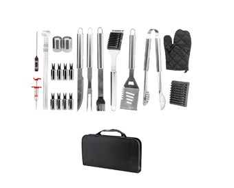 BORMANN - BBQ1016 ΕΡΓΑΛΕΙΑ BARBEQUE ΣΕΤ 25τεμ ΒΑΛΙΤΣΑ (065197)