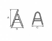 BORMANN - BHL6012 ΣΚΑΛΟΚΑΘΙΣΜΑ ΜΕΤΑΛΛΙΚΟ HEAVY DUTY 2 ΣΚΑΛΙΑ ΑΝΤΙΟΛΙΣΘΗΤΙΚΑ ΜΕ ΑΦΡΩΔΗ ΛΑΒΗ (077381)