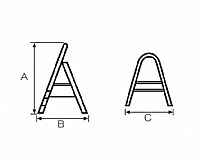 BORMANN - BHL6014 ΣΚΑΛΟΚΑΘΙΣΜΑ ΜΕΤΑΛΛΙΚΟ HEAVY DUTY 3 ΣΚΑΛΙΑ ΑΝΤΙΟΛΙΣΘΗΤΙΚΑ ΜΕ ΑΦΡΩΔΗ ΛΑΒΗ (077404)