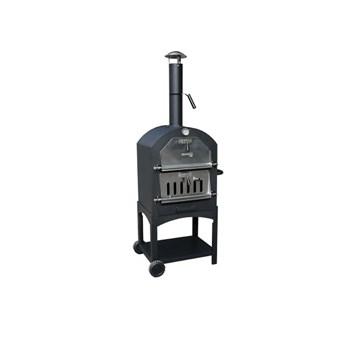 BORMANN - BBQ1960 ΠΑΡΑΔΟΣΙΑΚΟΣ ΞΥΛΟΦΟΥΡΝΟΣ-ΦΟΥΡΝΟΣ ΠΙΤΣΑΣ 34.5x50cm ΜΕ ΡΟΔΕΣ & ΑΠΟΘΗΚΕΥΤΙΚΟ ΧΩΡΟ (079989)