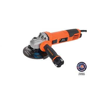 KRAUSMANN - 8712 ΓΩΝΙΑΚΟΣ ΤΡΟΧΟΣ Ø125mm ΜΕ ΡΥΘΜΙΖΟΜΕΝΕΣ ΣΤΡΟΦΕΣ 1100W 