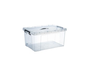 BORMANN - BPC2274 ΚΟΥΤΙ ΑΠΟΘΗΚΕΥΣΗΣ ΠΛΑΣΤΙΚΟ 40L ΔΙΑΦΑΝΟ ΜΕ ΚΑΠΑΚΙ ΚΑΙ ΧΕΡΟΥΛΙΑ 43.5x29x25cm (066132)