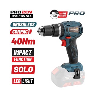 BORMANN - BBP5143 ΔΡΑΠΑΝΟΚΑΤΣΑΒΙΔΟ ΚΡΟΥΣΤΙΚΟ COMPACT ΜΠΑΤΑΡΙΑΣ 20VLi-Ion 2ΤΑΧ. SOLO (070443)