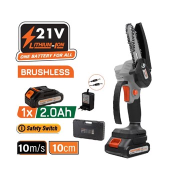 NAKAYAMA - EC1040 ΚΑΛΔΕΥΤΙΚΟ ΑΛΥΣΟΠΡΙΟΝΟ ΜΠΑΤΑΡΙΑΣ 21V Brushless ΛΑΜΑ 10cm 825gr 1x2Ah Li-Ion ΒΑΛΙΤΣΑ (082453)