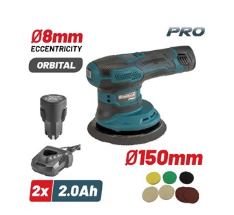 BORMANN - BCP3800 ΑΛΟΙΦΑΔΟΡΟΣ ΤΡΙΒΕΙΟ ΕΚΚΕΝΤΡΟ ΜΠΑΤΑΡΙΑΣ 12V 150mm 8mm 2x2Ah (070528)