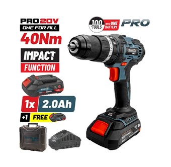 BORMANN - BBP3050 ΚΡΟΥΣΤΙΚΟ ΔΡΑΠΑΝΟΚΑΤΣΑΒΙΔΟ ΜΠΑΤΑΡΙΑΣ 20V 40Nm Li-Ion 1x2Ah & ΒΑΛΙΤΣΑ (078616)