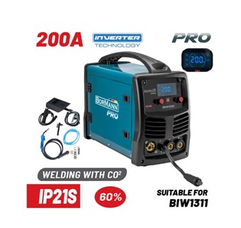 BORMANN - BIW1310 ΗΛΕΚΤΡΟΚΟΛΛΗΣΗ MIG/MMA 200A GAS/Νο GAS 1/3/5Kg (0,6-1mm) (061991)