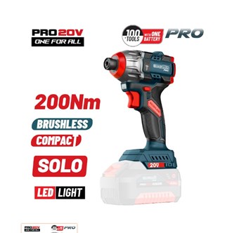 BORMANN - BBP5410 ΠΑΛΜΙΚΟ ΚΑΤΣΑΒΙΔΙ COMPACT ΜΠΑΤΑΡΙΑΣ 20V Li-Ion 200Nm SOLO (083252)